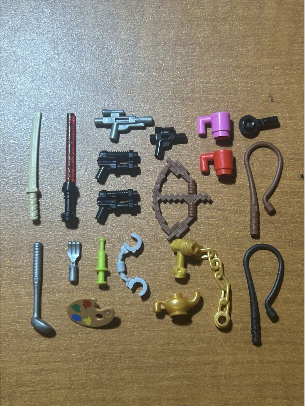 LEGO Minifigure Accessories Lot Weapons Tools Blasters Saber